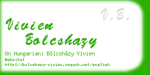 vivien bolcshazy business card