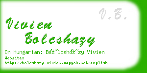 vivien bolcshazy business card